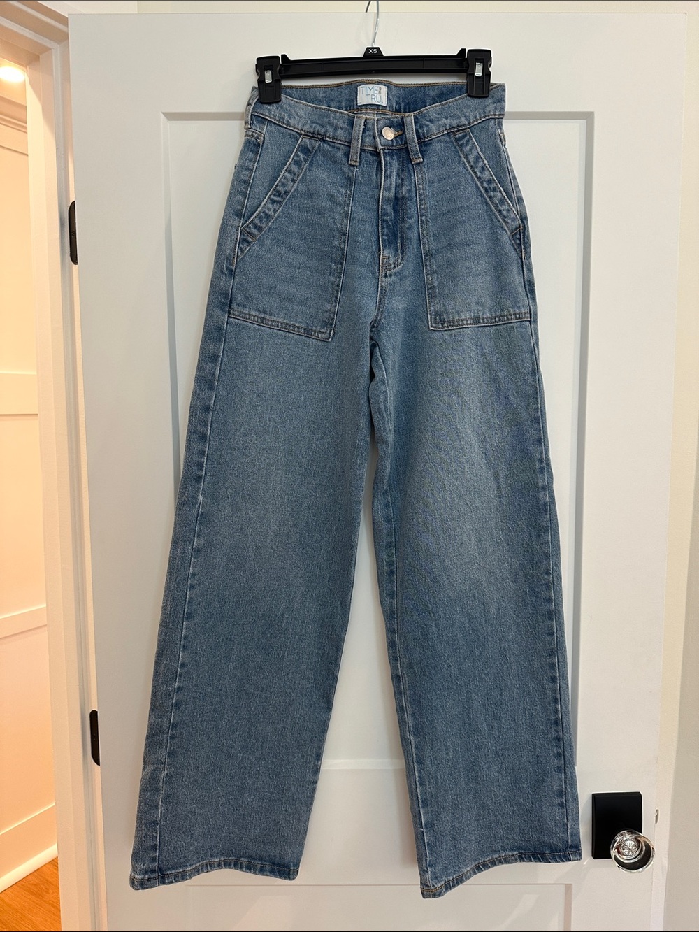 Time and Tru Light Blue Wide-Leg Jeans size 0